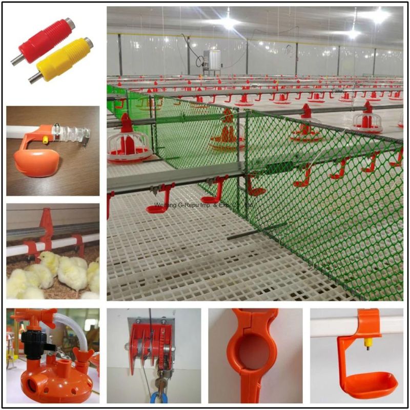 Automatic Nipple Drinking System for Broiler Chicken Poultry Farm
