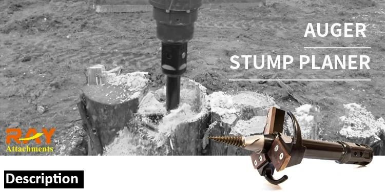 Excavator Auger Stump Planer Stumper Wood Removal Machine
