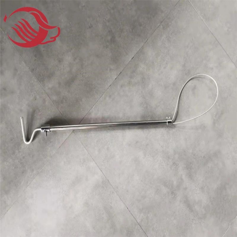 Animal Pig Holder Equipment Durable Stainless Steel Handle Wire Pig Ring Catcher for Livestock Farm