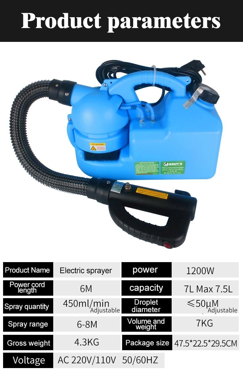 The Newest Home-Made 7L Ultra Low Volume Electric Sprayer Aerosol Mist Machine