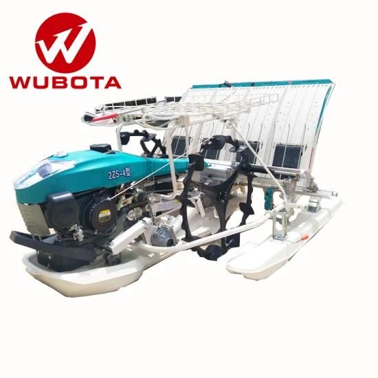 Wubota Machinery Kubota Similar 4 Row Walking Behind Planting Machine Rice Transplanter ...