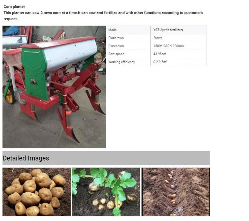Two Rows Potato Planter on Sale