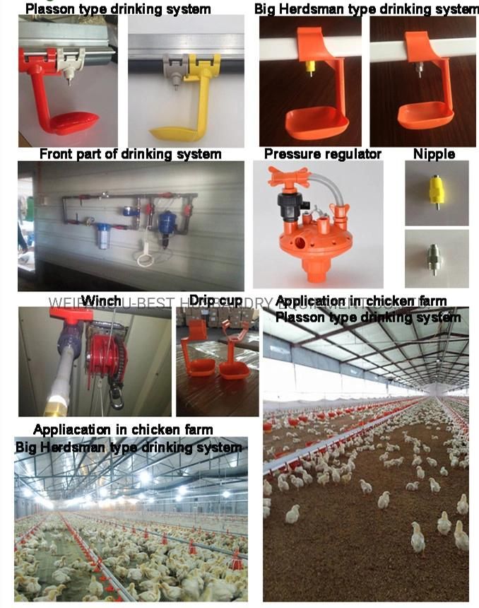 Poultry House Equipment Suppliers Poultry Plastic Feeder and Drinker Broiler Pan Feeding System