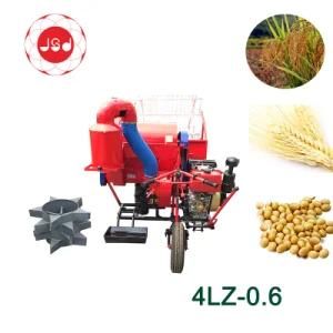 4lz-0.6 Joysaint China Supply Rice Wheat Soybean Mini Combine Harvesting Machine