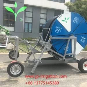 Hose Reel Irrigation System for Watering Farm Land with Water Gun Sprinkling