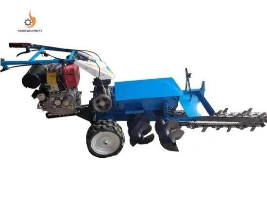 Gasoline Engine Small Trencher Agriculture Trenching Ditcher Tiller Machine