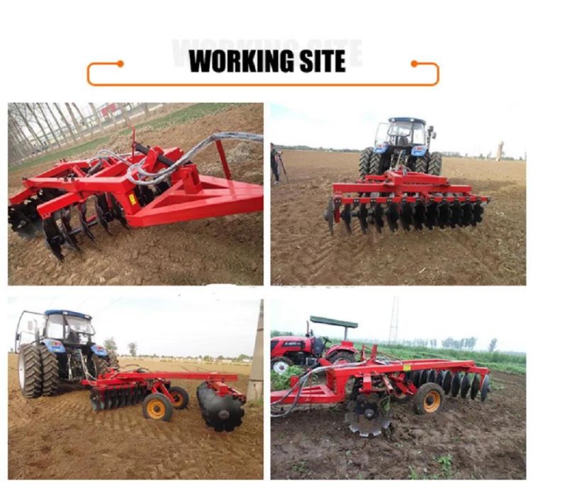 Small Tractor 3 Point Mounted 1.3m Light Duty Disc Harrow with 18"*3mm Discs
