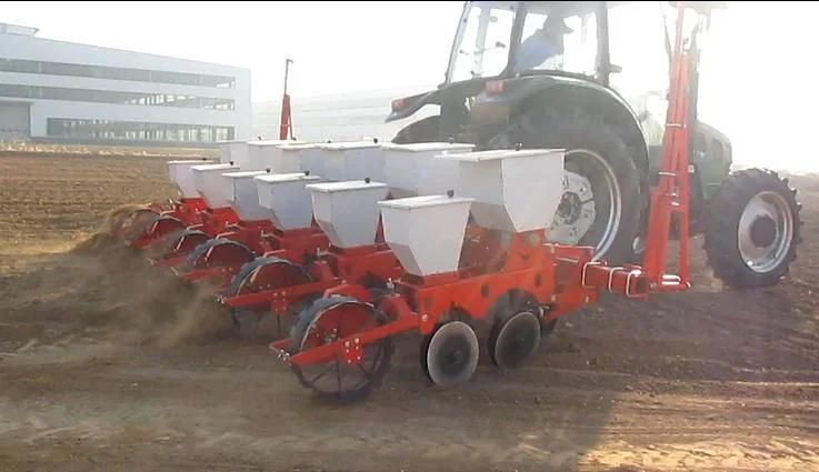 Hot Sale of 6 Lines Double-Disc Chain Transmission Type Precision Seeder, Corn /Maize Precise Seeder, Groundnut Seeder with Disc Marker, Farm Machine