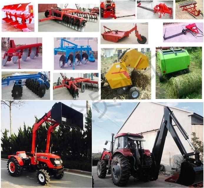 China Cheap Factory Supply 50HP 60HP 70HP 90HP 4WD Farm Agricultural Tractor Front End Loader Price