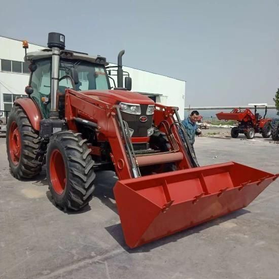 4WD Compact Utility Farm Tractor Backhoe and Front End Loader 4 In1 Bucket