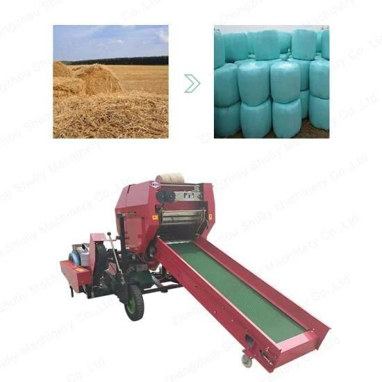 Corn Silage Grass Baler Machine with Wrapper