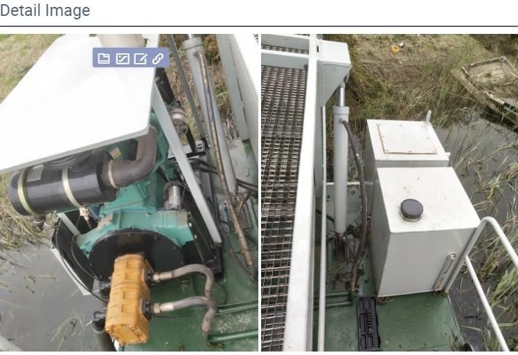 China Hyacinth Reed Cutter Cutting Ship /Rubbish Collection Cleaning Boat Vessel Trash Skimmer Water Clean Machine in Lake River Dam Aquatic Weed Harvester