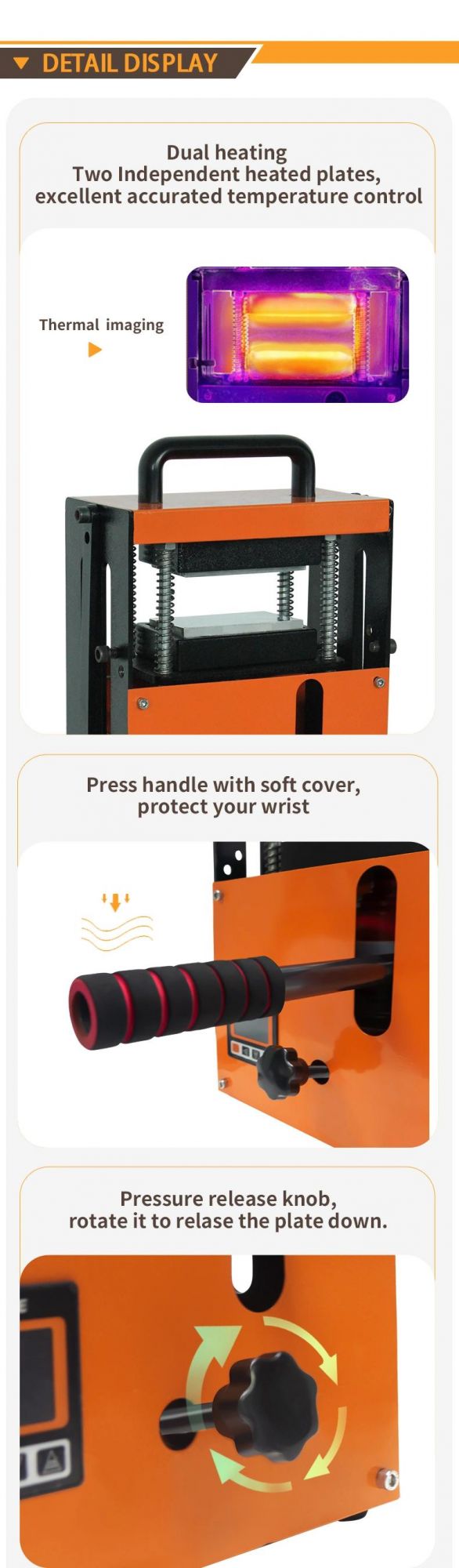 4ton Rosin Pneumatic Press Heat Press Machine for Cbd Oil