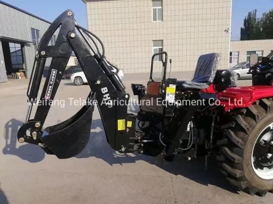 Agricultural Machinery Four Wheel Garden Small Mini Tractor with Excavator Bucket/ Tiller