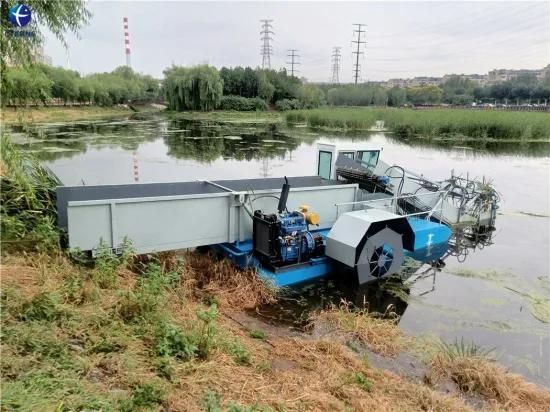 Weed Cutting Dredger Water Hyacinth Mowing Vessel Automatic Aquatic Weed Cleaning Machine