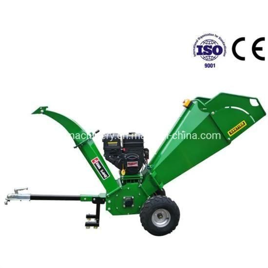 Towed 15HP Gas Engine Wood Chipper Shredder with Ce Safe Emergency Stop Button