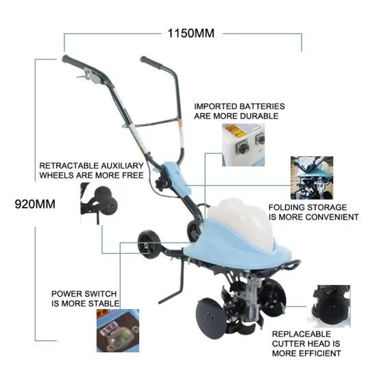 4600r/Min Electric Micro Cultivator for Garden Vegetable Field