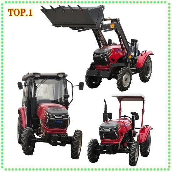 Four Wheel Tractor Farm Agriculture Tractor with Loader