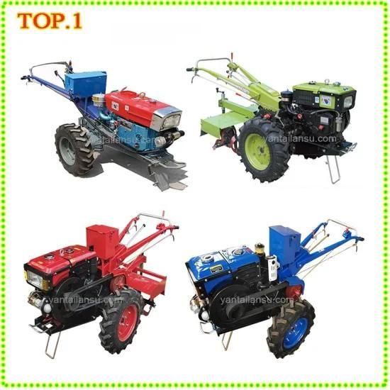 2 Wheels Walking Tractor with Rotary Tiller Diesel Engine Hot Sale