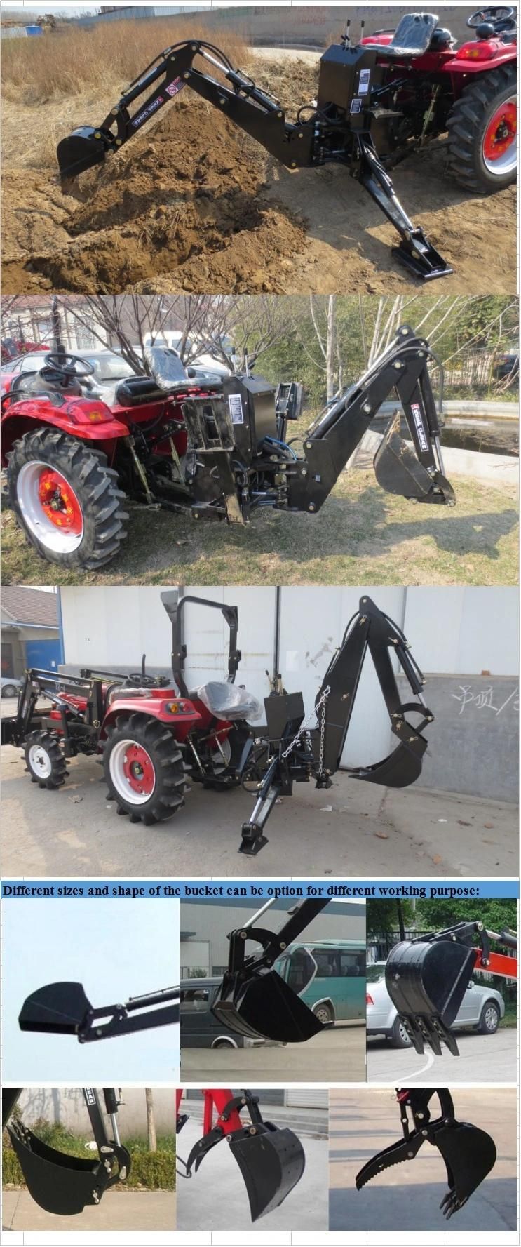 Chinese Mini Hydraulic Backhoe Loader with Thumb Attachment for Tractors
