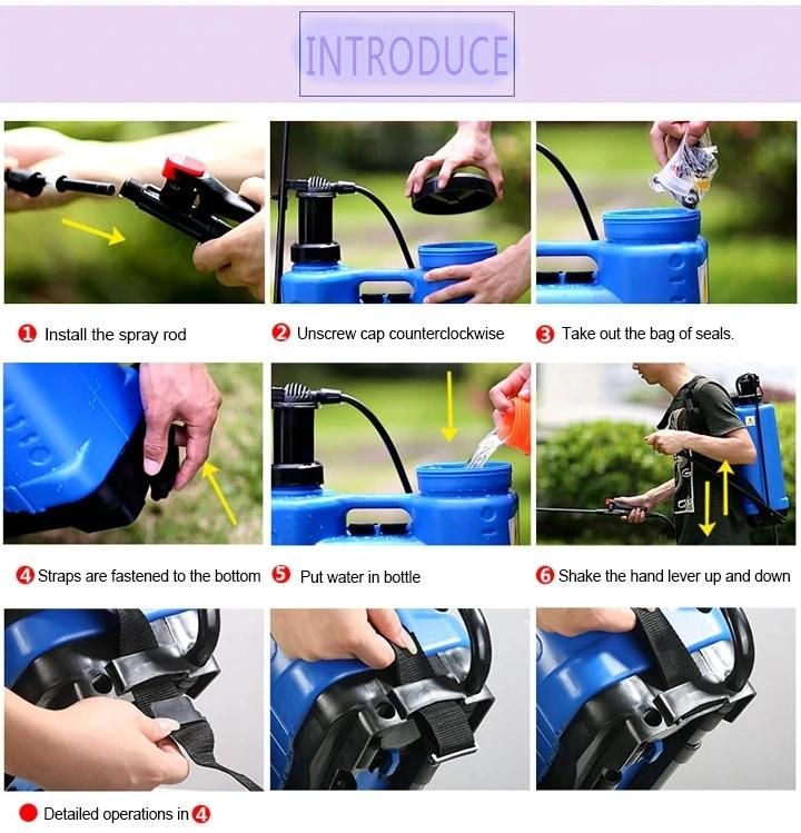 Garden Tool Agricultural Weed Watering Backpack Electric Battery Pressure Sprayer