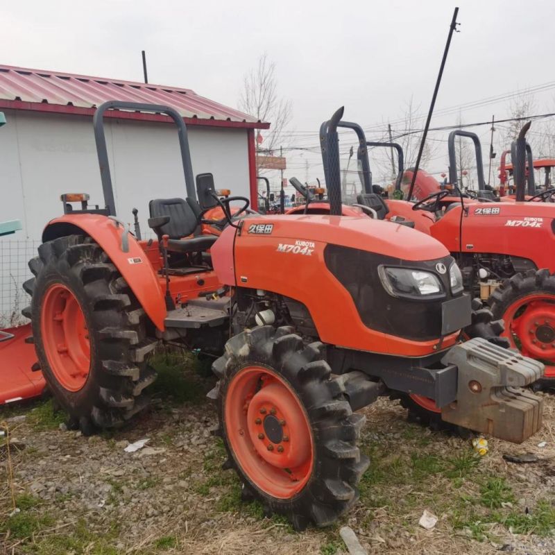 Fairly Used Japanes Brand Tractor Kubota/Yanmar/Isekii with Paddy Tire with Front Laoder and Backhoe