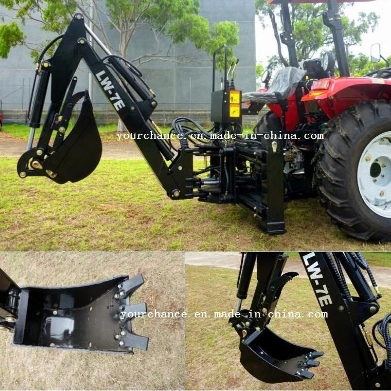Canada Hot Selling Lw-7e Small Tractor Towable Pto Drive Hydraulic Side Shift Backhoe Excavator From China Factory Manufacturer