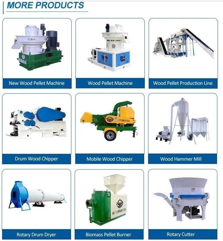 4-6t/H Shredder Crusher Large Forest Blade Rotor Price Electric Drum Horizontal Feeding Conveyor Tree Branch Log Movable Tractor Pto Driven Sawdust Wood Chipper