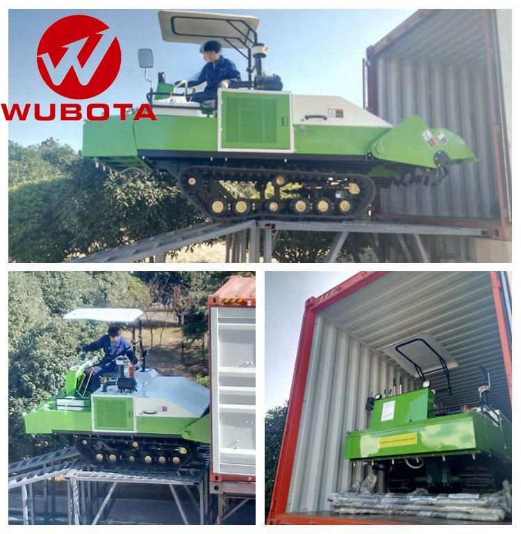 Wubota Machinery Paddy Water Field Use Crawler Rubber Track Cultivator for Sale in Vietnam