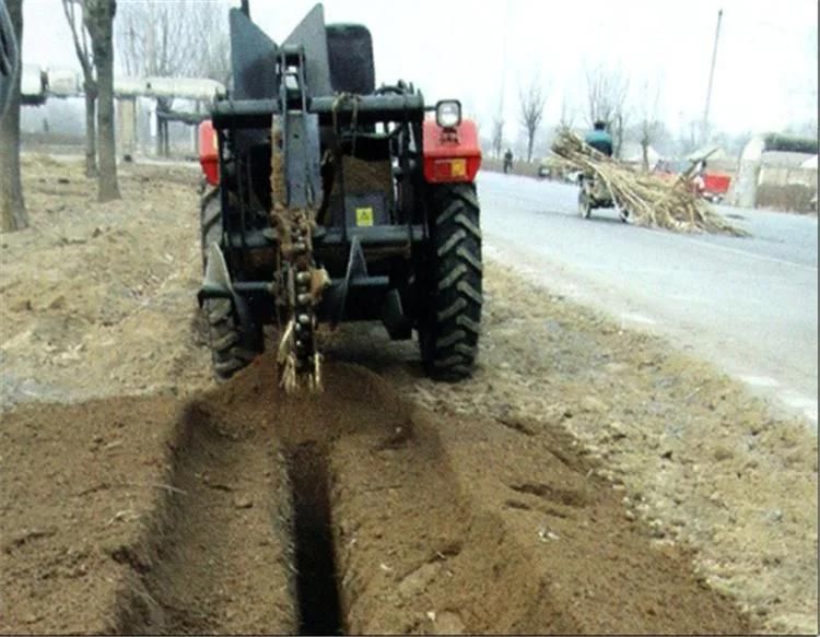 Tractor Mounted Chain Trencher Construction Chain Trencher