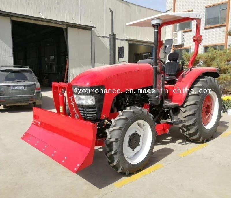 High Quality Agricultural Machinery Tt210 80-110HP Wheel Farm Tractor Front Hitch Bulldozer Dozer Blade