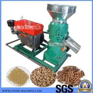 Small Sized Diesel Engine Mobile Dairy Farm Cattle/Cow Pellet Feed Making Machine