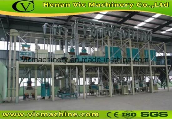 Manufacturer recommended 30TPD maize flour production process Machinery