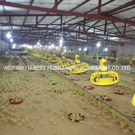 Closed Type Steel Structure Chicken Poultry House Broiler Chicken Feeding Equipment