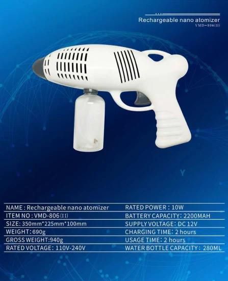 Cordless Cold Electrostatic Sprayer Disinfection Fogger Gun Machine
