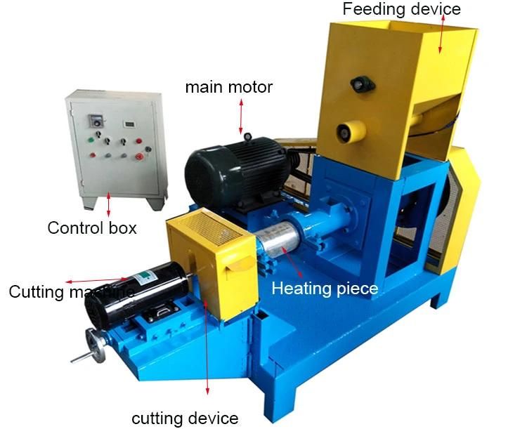 Floating Fish Feed Pelllet Making Dog Cat Food Extruder Machine Best Quality