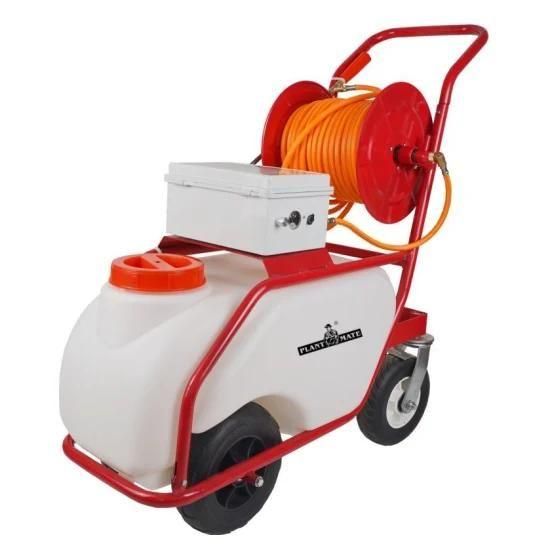 50L Trolley Type Battery Electric Sprayer with Wheels and Hose Reel