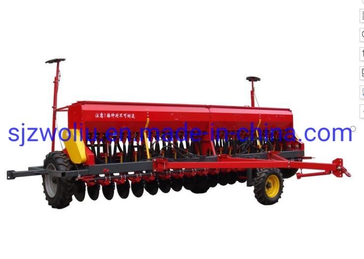 Double Disc Coulter Type 2bfy-36, 36 Rows Grain Drill Seeder, Rice, Wheat, Barley, Soy, Sweet Sorghum Drill Planter with Fertilizer