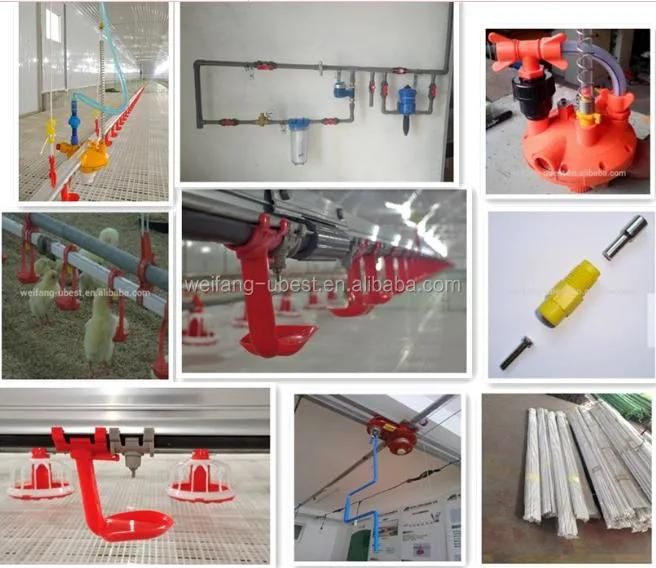 Automatic Feeding Line System Pan Feeder Nipple Drinker Poultry Farming Equipment for Broiler Chicken Products