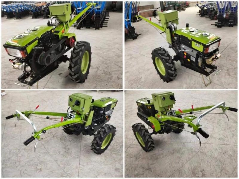 Farm Mini Diesel Motocultor Power Tiller Two Wheel Mini Walking Hand Tractor