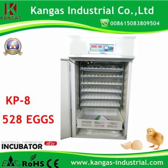 High Hatching Rate Holding 528 Eggs Commercial Chicken Egg Incubator (KP-8)