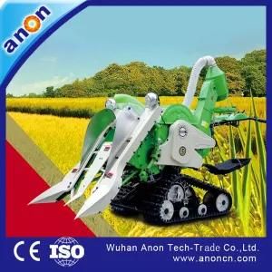 Anon 4lz-0.3 Rubber Track Mini Rice Wheat Combine Harvester in Sri Lanka