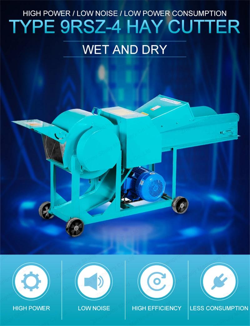 Wet and Dry Corn Straw Chaff Cutter machine with Motor