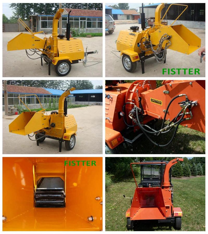 ATV Towed Powerful 18HP 22HP Changchai Diesel Engine Electric Start Dh-22 Towable Disc Wood Chipper
