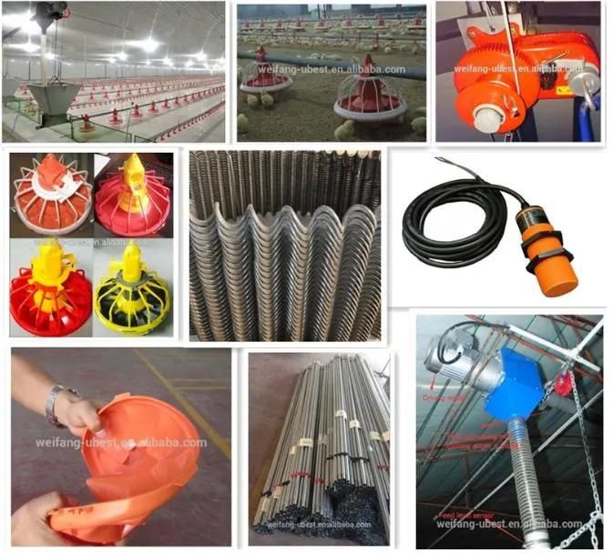 Factory Price PVC Livestock Poultry Farming Equipment Pan Feeder Nipple Drinker Environment Controller for Chicken Bird House