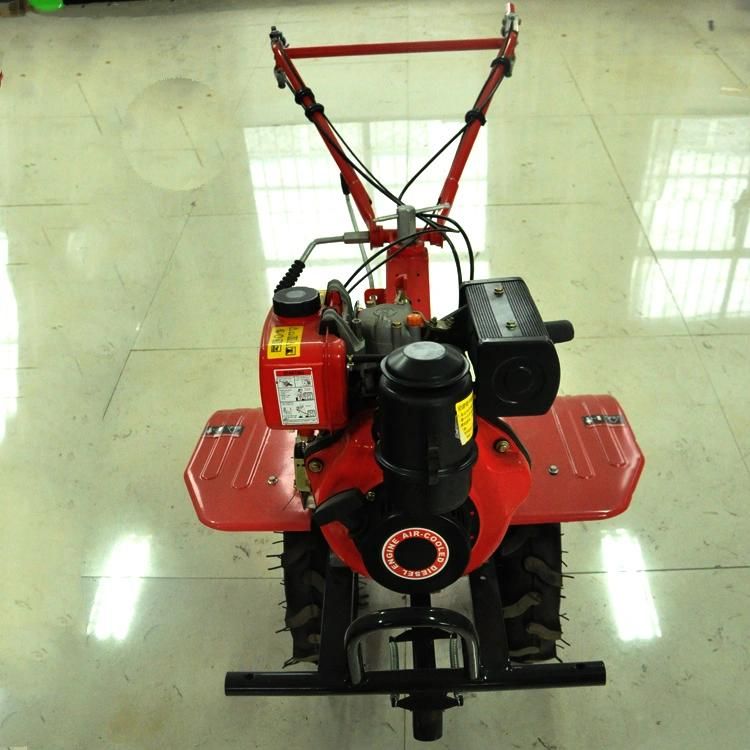 Diesel Engine Agricultural Machinery Mini Walking Tractor Power Tiller with Light