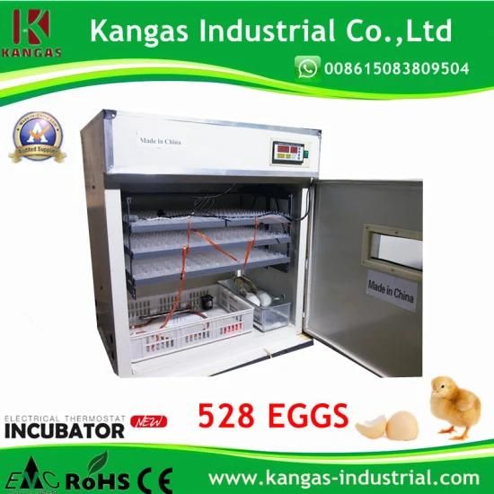 Fully Automatic Temperature Egg Incubator Hold 528 Chicken Eggs Hatching Machine