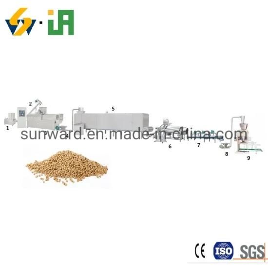 Automatic Twin-Screw Floating Pellet Fish Feed Animal Food Extrusion Processing Line ...