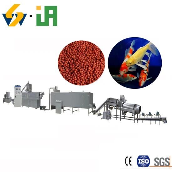 Automatic Extruded Dry Animal Feed Machine Expanded Fish Feed Pellet Processing Machine ...