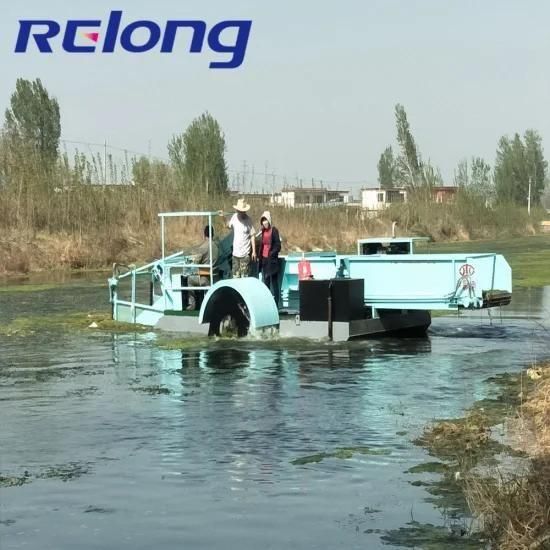 Reed Aquatic Plant Weeding Cutting Floating Rubbish Cleaning Boat Machine